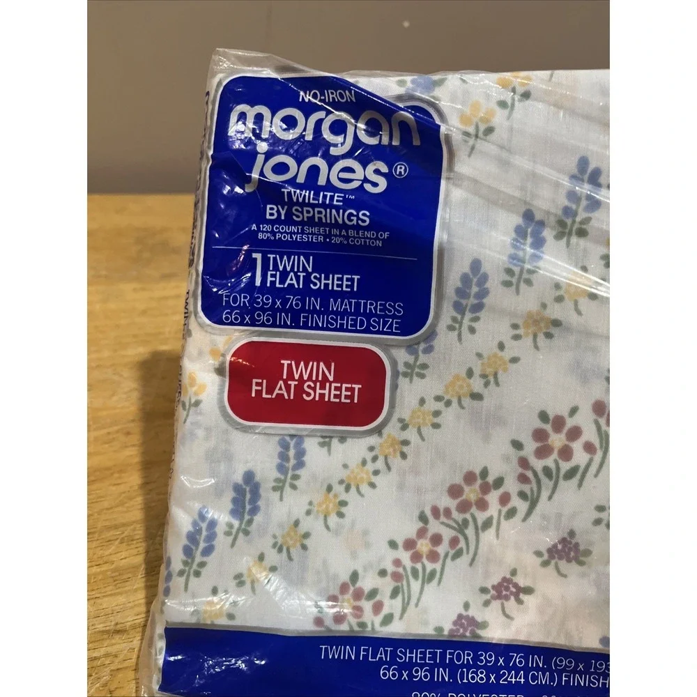 Vtg Morgan‎ Jones Twilite By Springs Vintage Twin Flat Sheet Floral Cottagecore